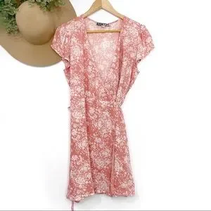 Audrey 3+1 | Dresses | Audrey 3 Coral Floral Wrap Dress | Poshmark